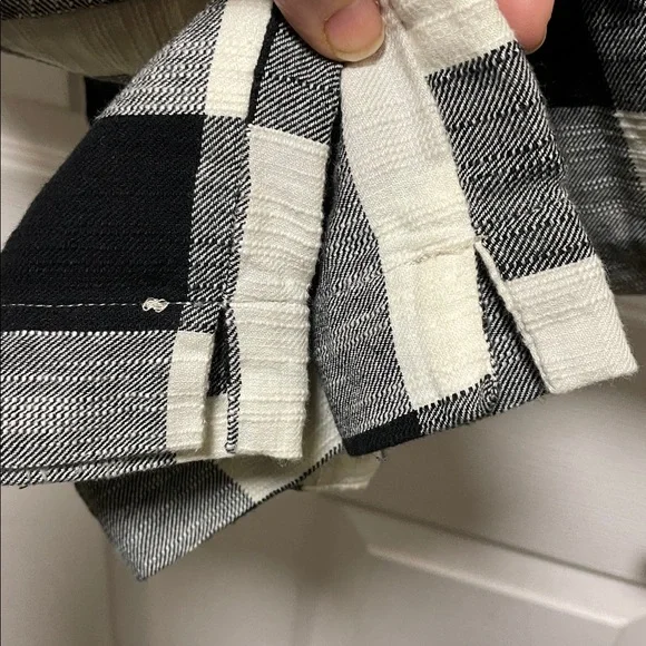 Free People | Clear Skies | Black &
White | Checkered | Cropped Pants | Size M - Picture 7 of 15